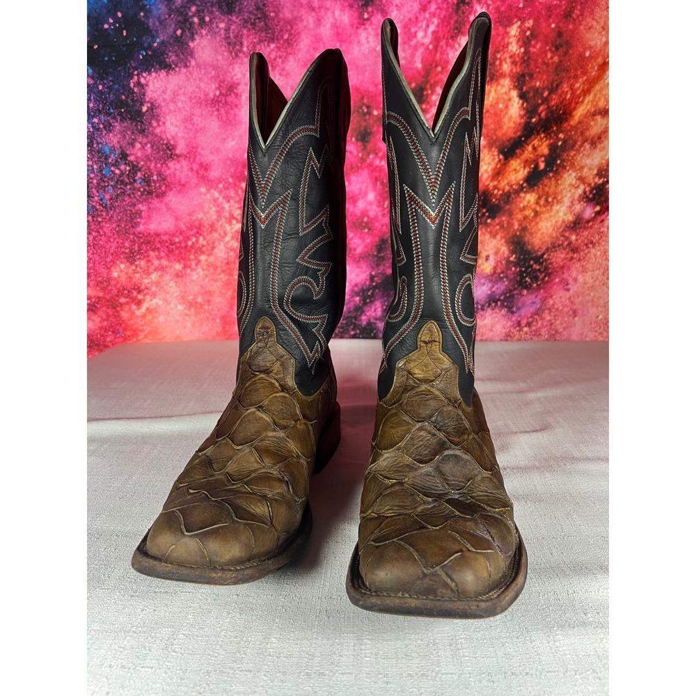 Horse Power by Anderson Bean HP1865 Men 9.5 EE Fish Print Cowboy Boots